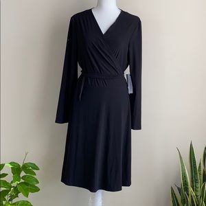Emma & Michele black wrap around black dress XL